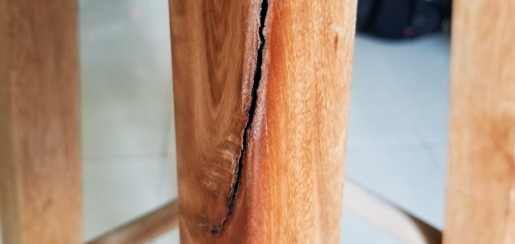 wood furniture cracking